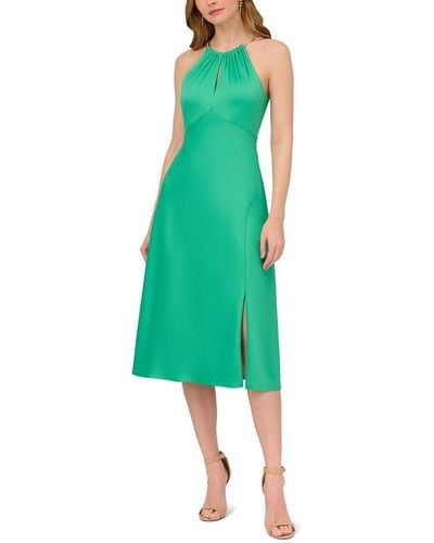 Adrianna Papell Soft Solid Midi Dress - Green
