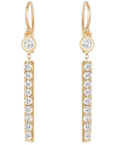 Ariana Rabbani 14k 0.20 Ct. Tw. Diamond Bar Drop Earrings - White