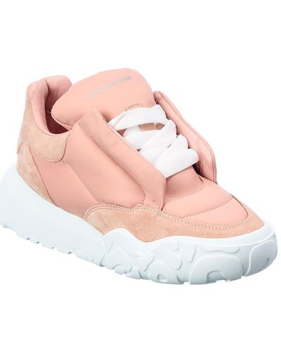 Alexander McQueen Puffy Leather & Suede Sneaker - Pink