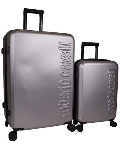 Roberto Cavalli Molded Logo Luggage Set - Metallic