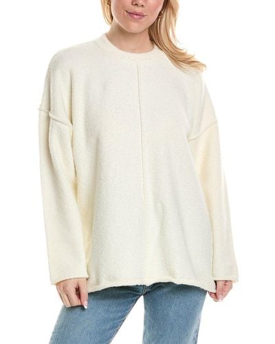 ENA PELLY Amira Boucle Wool & Mohair-blend Top - White