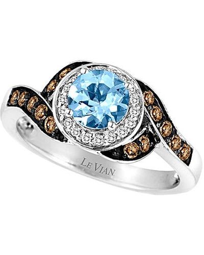 Le Vian Le Vian 14k 1.05 Ct. Tw. Diamond & Sea Blue Aquamarine Ring