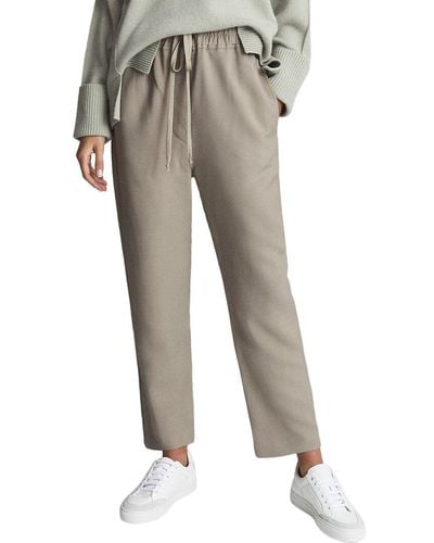 Reiss Fern Pull-on Wool-blend Trouser - Grey