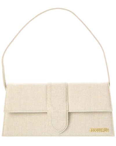 Jacquemus Le Bambino Long Linen Shoulder Bag - Natural