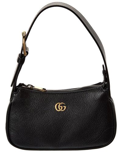 Gucci Aphrodite Mini Leather Shoulder Bag - Black