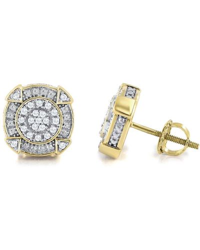 Monary 14k 0.15 Ct. Tw. Diamond Earrings - Metallic