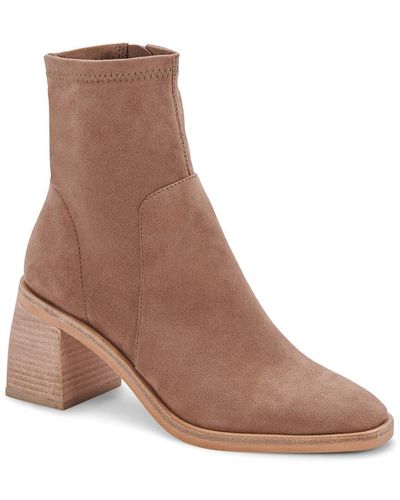 Dolce Vita Indiga Short Evening Ankle Boots - Brown