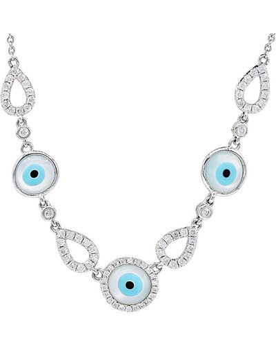 Diana M. Jewels Fine Jewellery 14k 0.50 Ct. Tw. Diamond Necklace - Blue