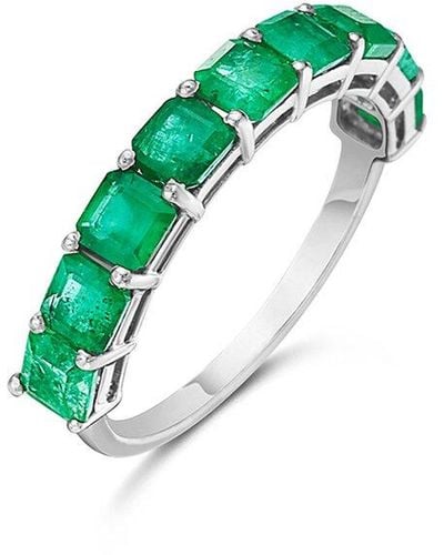 Forever Creations Signature Forever Creations 14k 1.97 Ct. Tw. Emerald Half-eternity Ring - Green