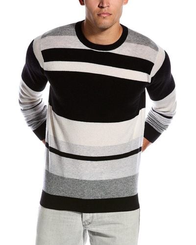 SCOTT & SCOTT LONDON Chunky Stripe Wool & Cashmere-blend Sweater - Gray