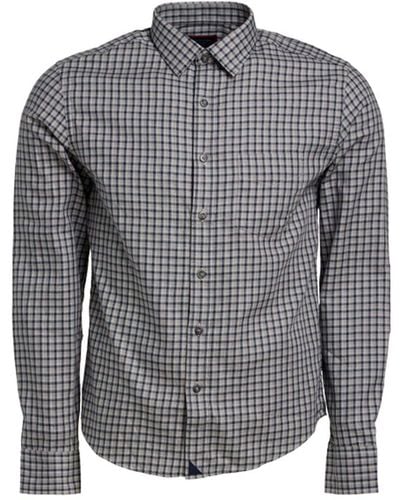 UNTUCKit Slim Fit Flannel Massoni Shirt - Gray