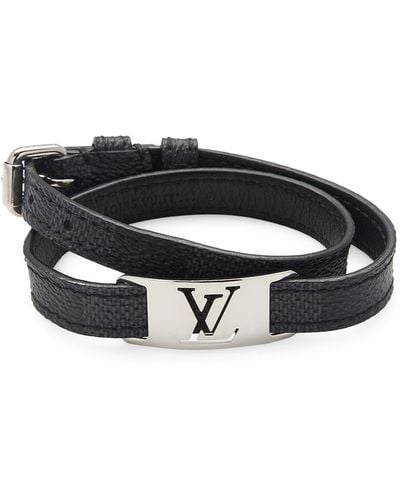 Louis Vuitton Vintage Damier Infini Band It Bracelet - Black