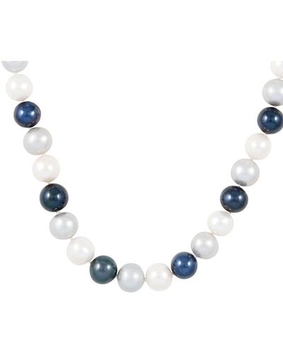 Splendid 12-13mm Pearl Endless Necklace - Blue