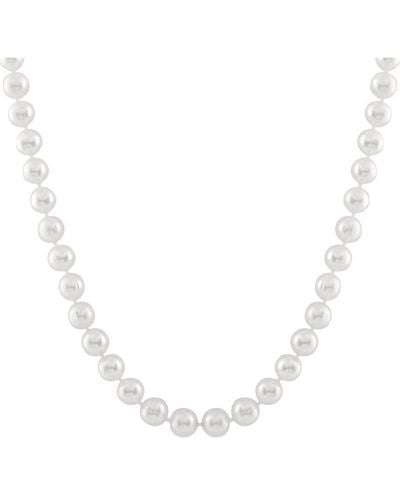 Splendid 14k 9-10mm Pearl Necklace - White