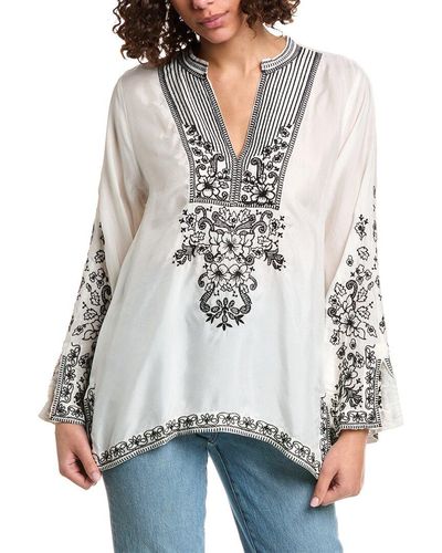 Johnny Was Natural Tempest Blouse - White