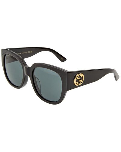Gucci GG0142SAN 55mm Sunglasses - Black