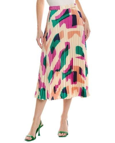 Ba&sh Pleated Midi Skirt - Natural