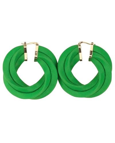 Bottega Veneta Leather Earrings - Green