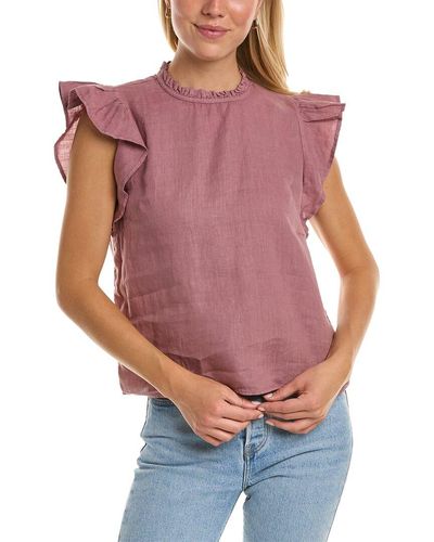 Joie Linen Blouse - Purple