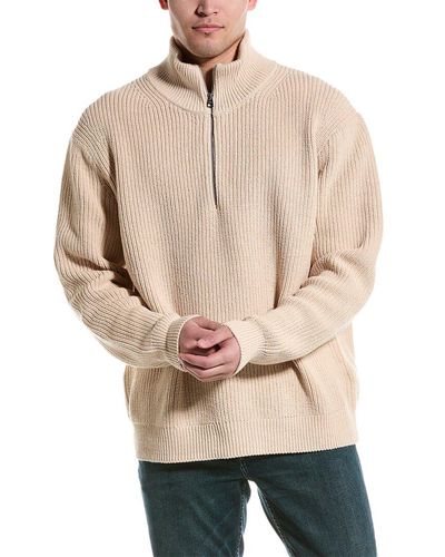 Alex Mill 1/2-zip Mock Sweater - Natural