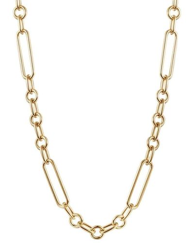 Jane Basch Cool Steel Plated Paperclip Chain Necklace - Metallic