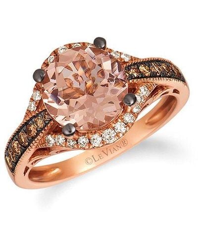 Le Vian ® 14k 2.54 Ct. Tw. Diamond & Peach Morganitetm Cocktail Ring - Multicolour