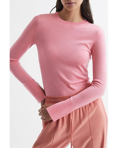 Reiss Clara Wool Sweater - Pink