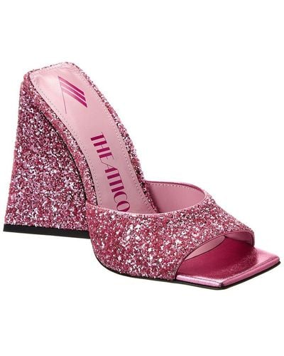The Attico Devon Glitter Sandal - Pink
