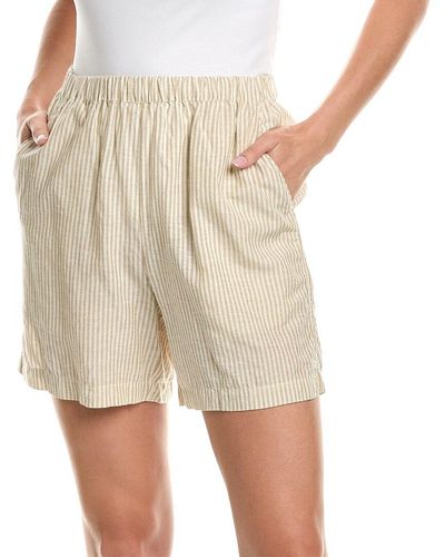 Rag & Bone Maye Stripe Linen Blend Short Relaxed Fit Short - Natural