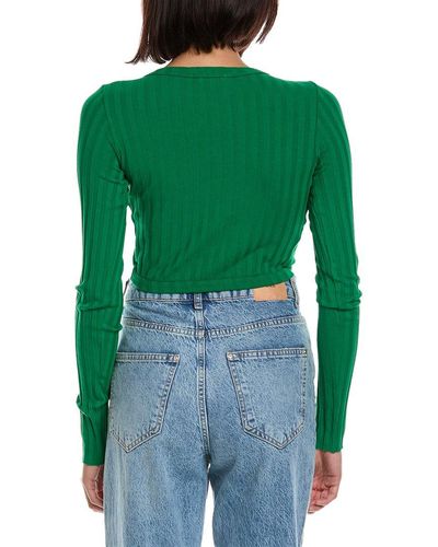 Cotton Citizen Capri Crop Cardigan - Green