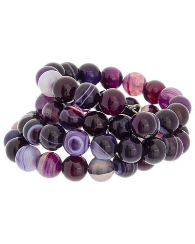 Kenneth Jay Lane Agate Coil Bracelet - Purple