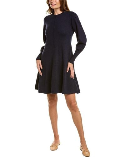 Boden Knitted Wool-blend Mini Dress - Blue