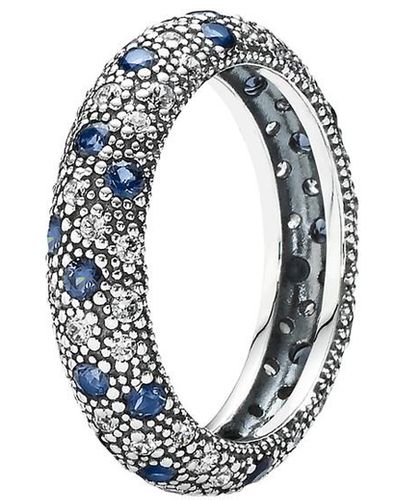 PANDORA Comic Stars Silver Cz & Crystal Ring - Blue