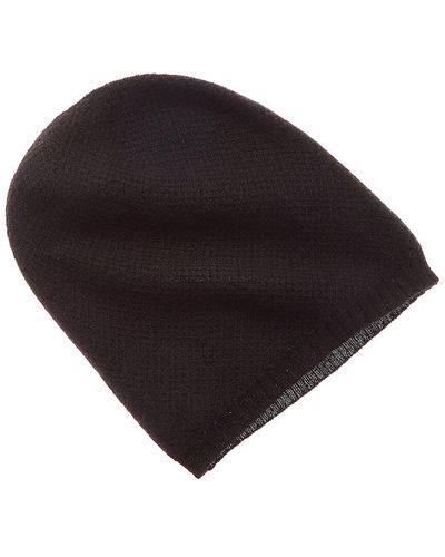 Hannah Rose Honeycomb Cashmere Hat - Black
