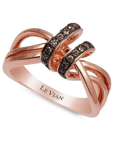 Le Vian Le Vian 14k Rose Gold 0.21 Ct. Tw. Diamond Ring - White