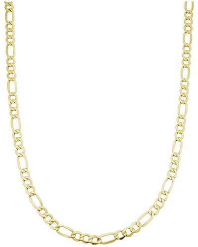 Italian Gold 14k Figaro Chain Necklace - Metallic