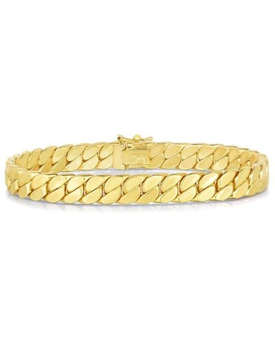 Italian Gold 14K Italian Modern Curb Chain Bracelet - Metallic