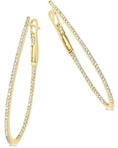 Sabrina Designs 14k 0.40 Ct. Tw. Diamond Inside Out Hoops - White