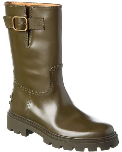 Tod's Leather Boot - Green