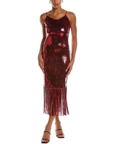 Nanette Lepore Nanette Deco Sequin Cocktail Dress - Red