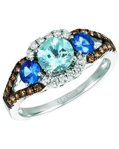Le Vian Le Vian 14k 1.47 Ct. Tw. Diamond & Sea Blue Aquamarine Ring