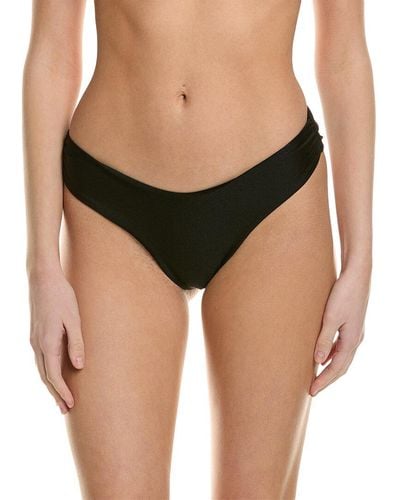 Jonathan Simkhai Serita Satin High-cut Bikini Bottom - Black