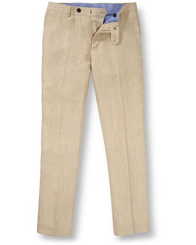Charles Tyrwhitt Slim Fit Italian Linen Trouser - Natural