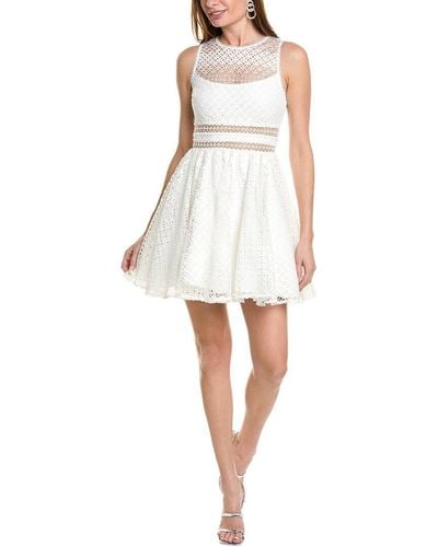 ML Monique Lhuillier Lace A-line Dress - White