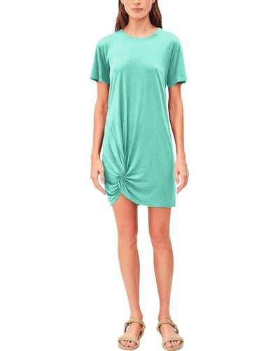 Sundry Side Twist T-shirt Dress - Green