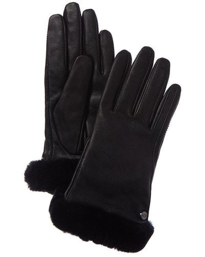 UGG Classic Leather Tech Gloves - Black