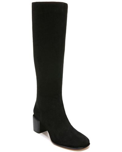 Vince Maggie Tall Suede High-shaft Boot - Black