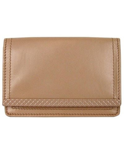 Bottega Veneta Purse Leather Wallet - Natural