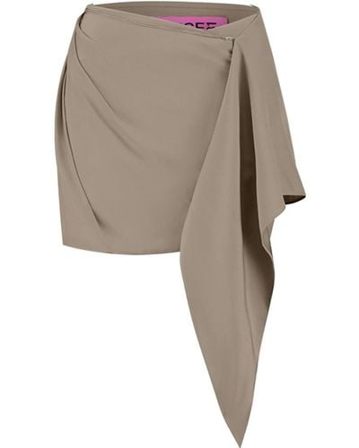 GAUGE81 Himeji Silk Mini Skirt - Natural