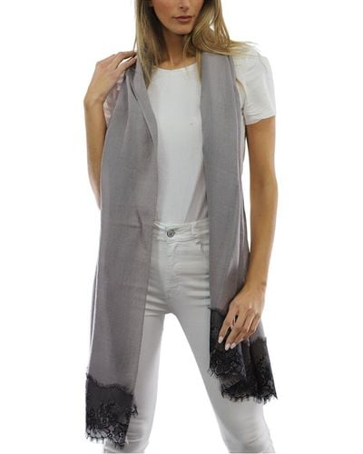 La Fiorentina Silk & Cashmere-blend Scarf - Grey